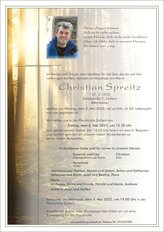 Christian Spreitz, verstorben am 02. Mai 2022