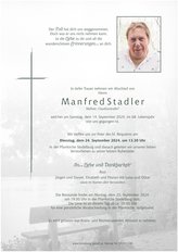 Manfred Stadler, verstorben am 14. September 2024