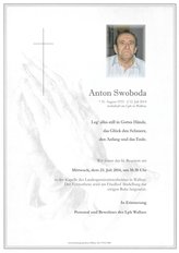 Anton Swoboda, verstorben am 12. Juli 2014