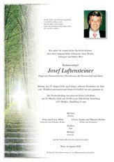 Josef Luftensteiner, verstorben am 24. August 2026