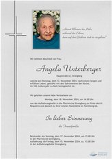 Angela Unterberger, verstorben am 12. November 2024