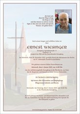Ernest Wiesinger, verstorben am 28. Dezember 2022