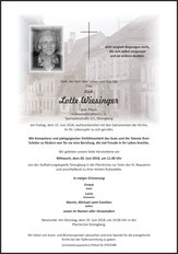 OStR. Lotte Wiesinger, verstorben am 16. Juni 2018
