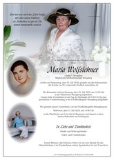 Maria Wolfslehner, verstorben am 25. Juli 2024