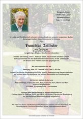 Franziska Zeilhofer, verstorben am 07. Februar 2020