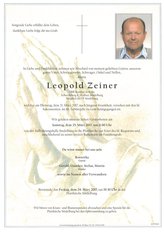 Leopold Zeiner, verstorben am 21. März 2017