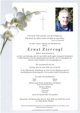 Ernst Ziervogl, verstorben am 16. Juni 2018